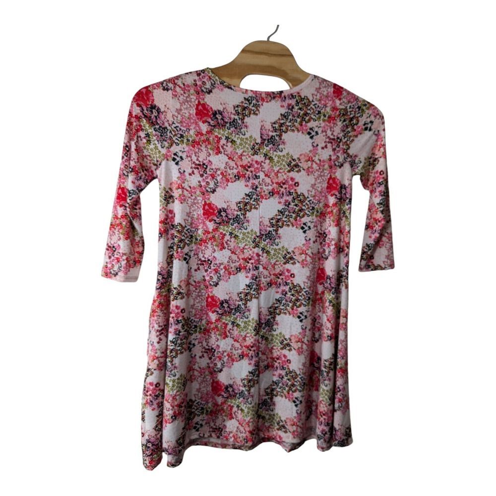 Honey & Lace Women's L Large 3/4 Sleeve Floral Print Polyester Spandex Dress